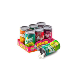 Kidsmania Soda Blasters Fizzy Candy 6 Pack Mini Cans Pop Flavoured Assortment 42g Sweet Fusion Calgary